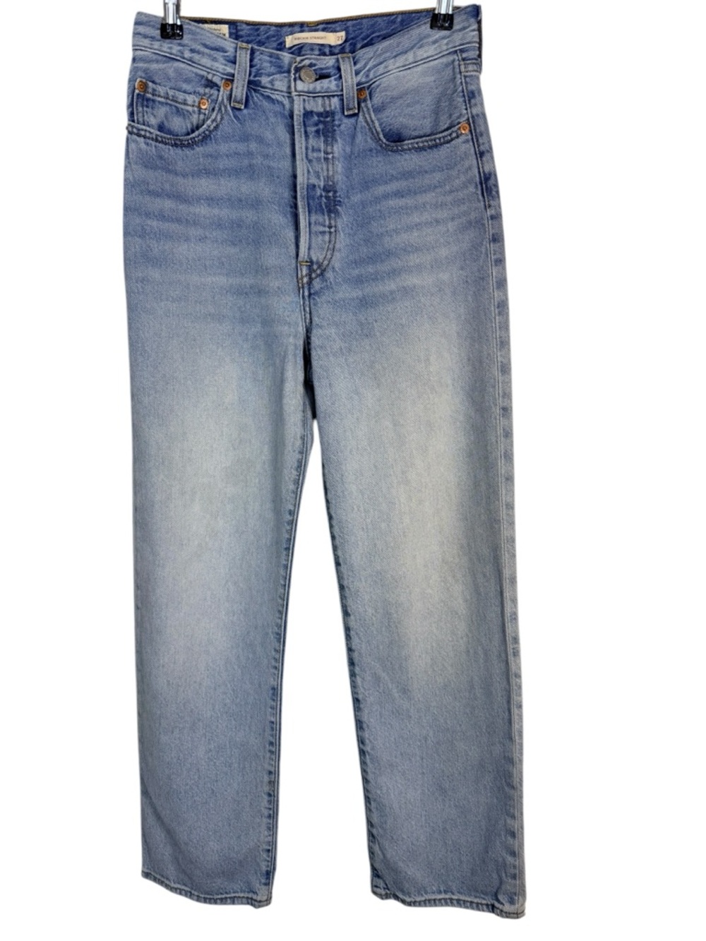 Levi’s Ribcage Straight Jeans 27x29 Light Wash High Rise Vintage Fit - Picture 2 of 9